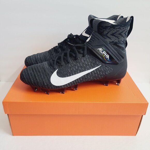 Nike Alpha Menace Elite 2 Football Cleats AO3374-001 Size 14 Black